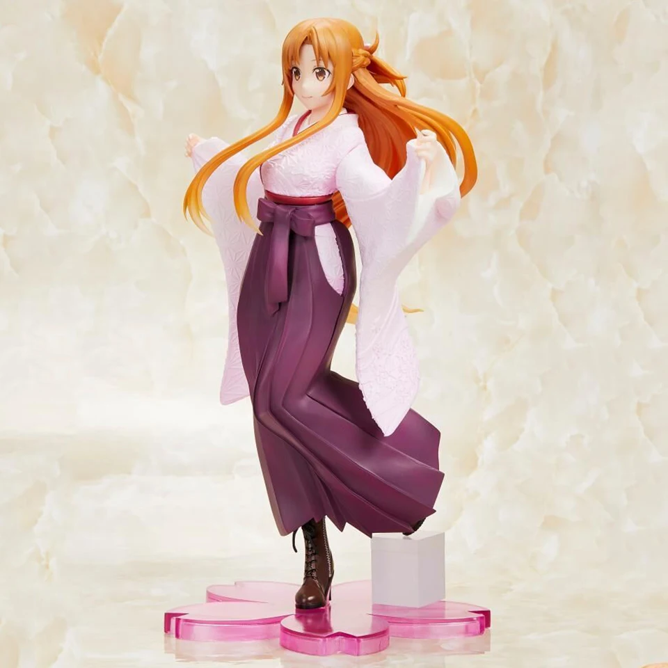 Glazovin Original Taito Sword Art Online Alicization 20cm Asuna Cherry Blossom Kimono Model PVC Statue Girls Figure Toys