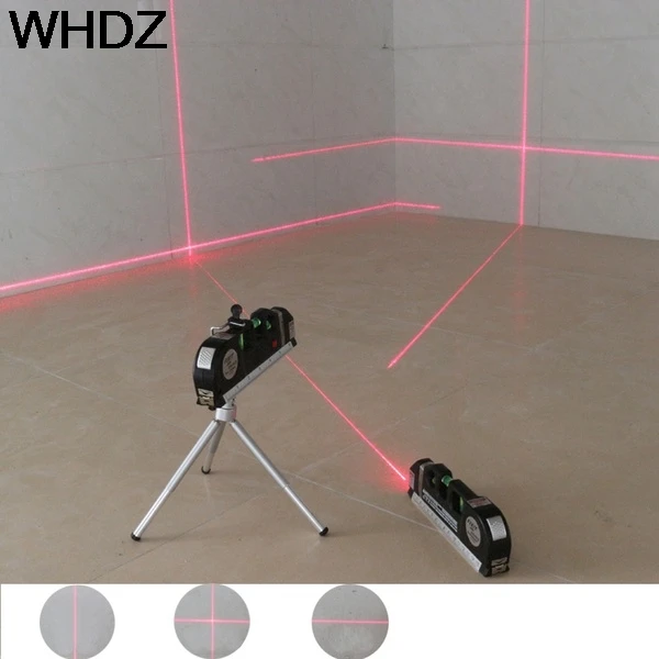 Level Laser 4 in 1 Horizontal Vertical Laser Ruler Adjusted Multifunction Measure Line laser Tape