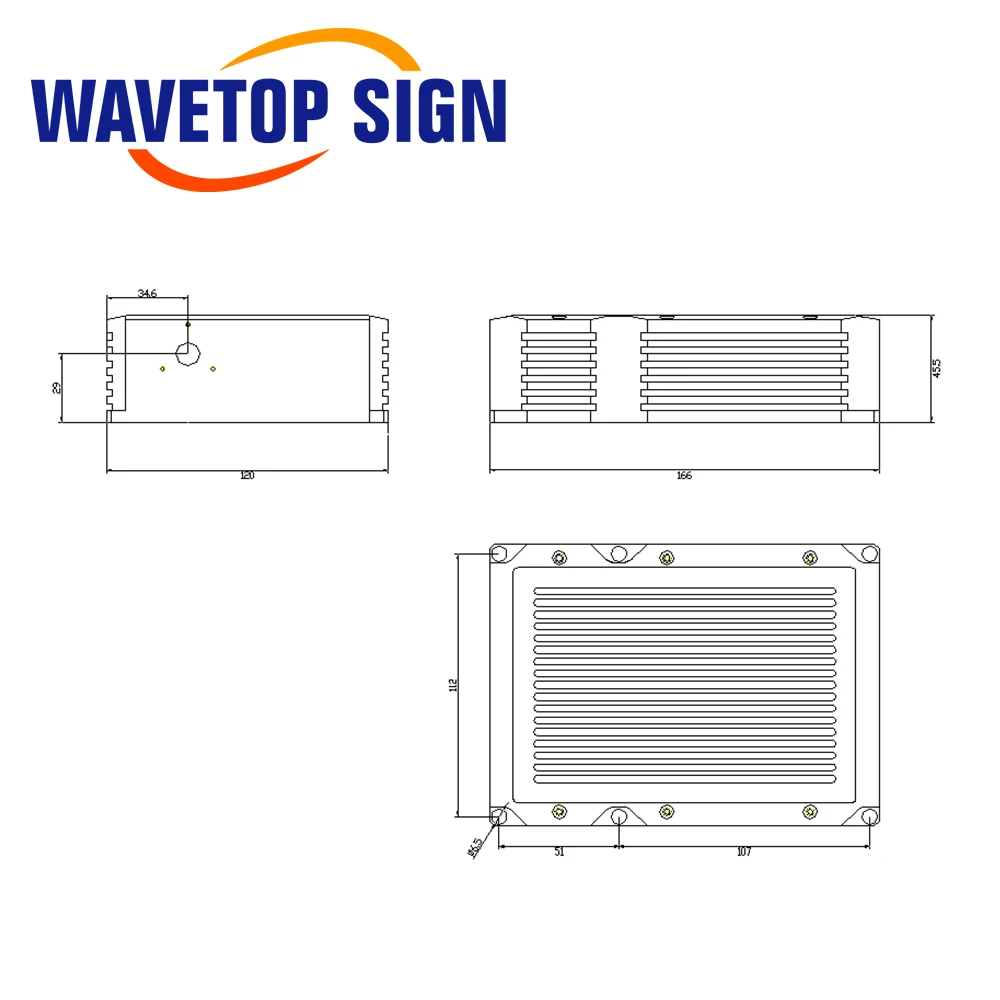 WaveTopSign وحدة ليزر ديود أزرق 450nm 40W 50W 80W لآلة القطع والنقش بالليزر