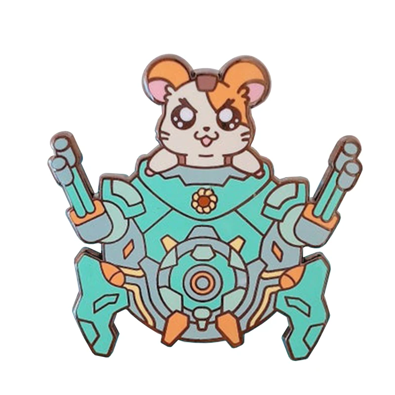 The Wrecking Ball Hamster Guide Pin Badge