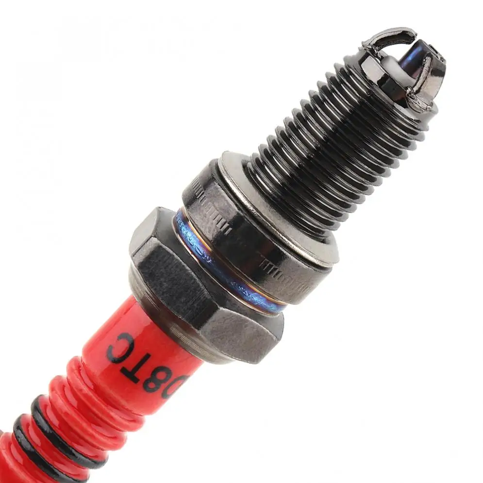 D8TC A7TC Platinum Nozzle Spark Plugs Level 3 Multi-angle Ignition Red Head Motorcycle Spark Plug for CG 125cc 150cc 200cc 250cc