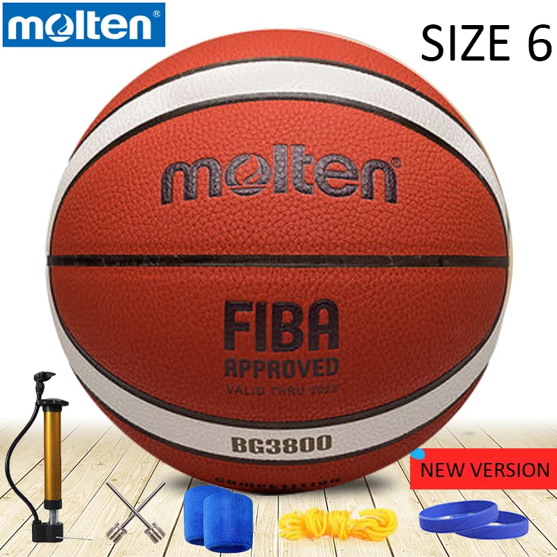 

original molten basketball ball GM6X B6G3800 2019NEW version High Quality Molten PU Material Official Size6 indoor Basketball