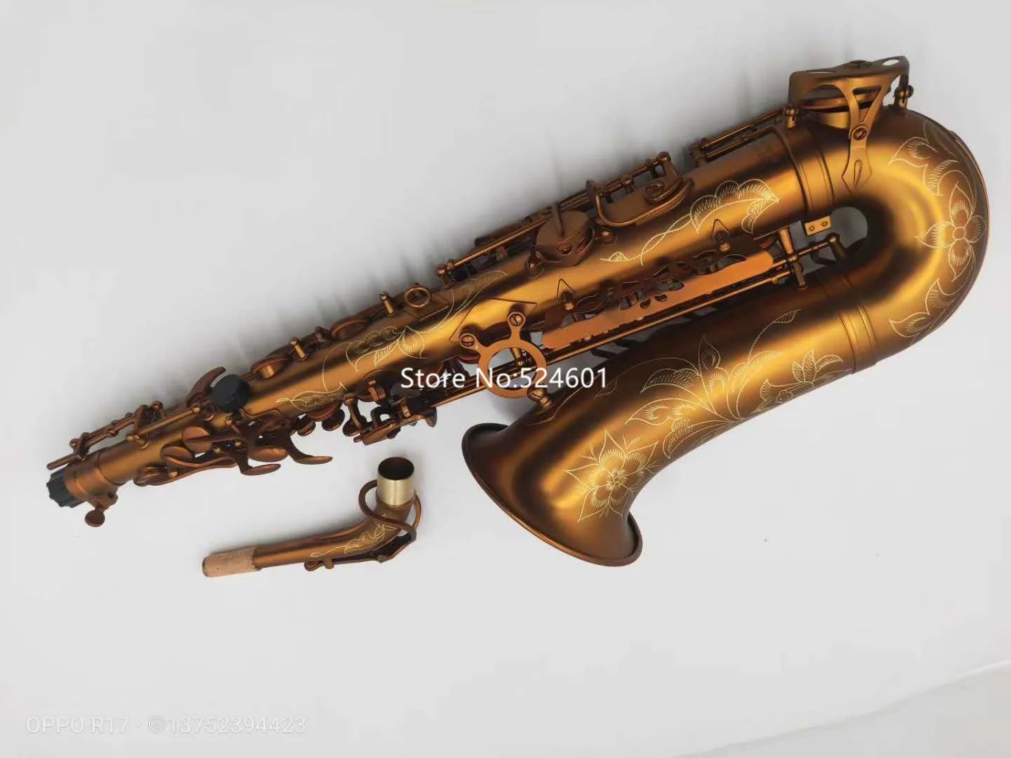 High Quality  Alto Eb Tune E Flat  Saxophone Lacquer gold  Antique Copper  Musical Instrument With  Case  Free Shipping