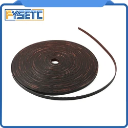 GATES-LL-2GT 2GT Belt Opened Fiberglass Rubber GT2 Timing Belt 2GT-6 L 2M 5M Width 6mm For Prusa I3 MK3 MK3S  Ender-3 CR10 ANET
