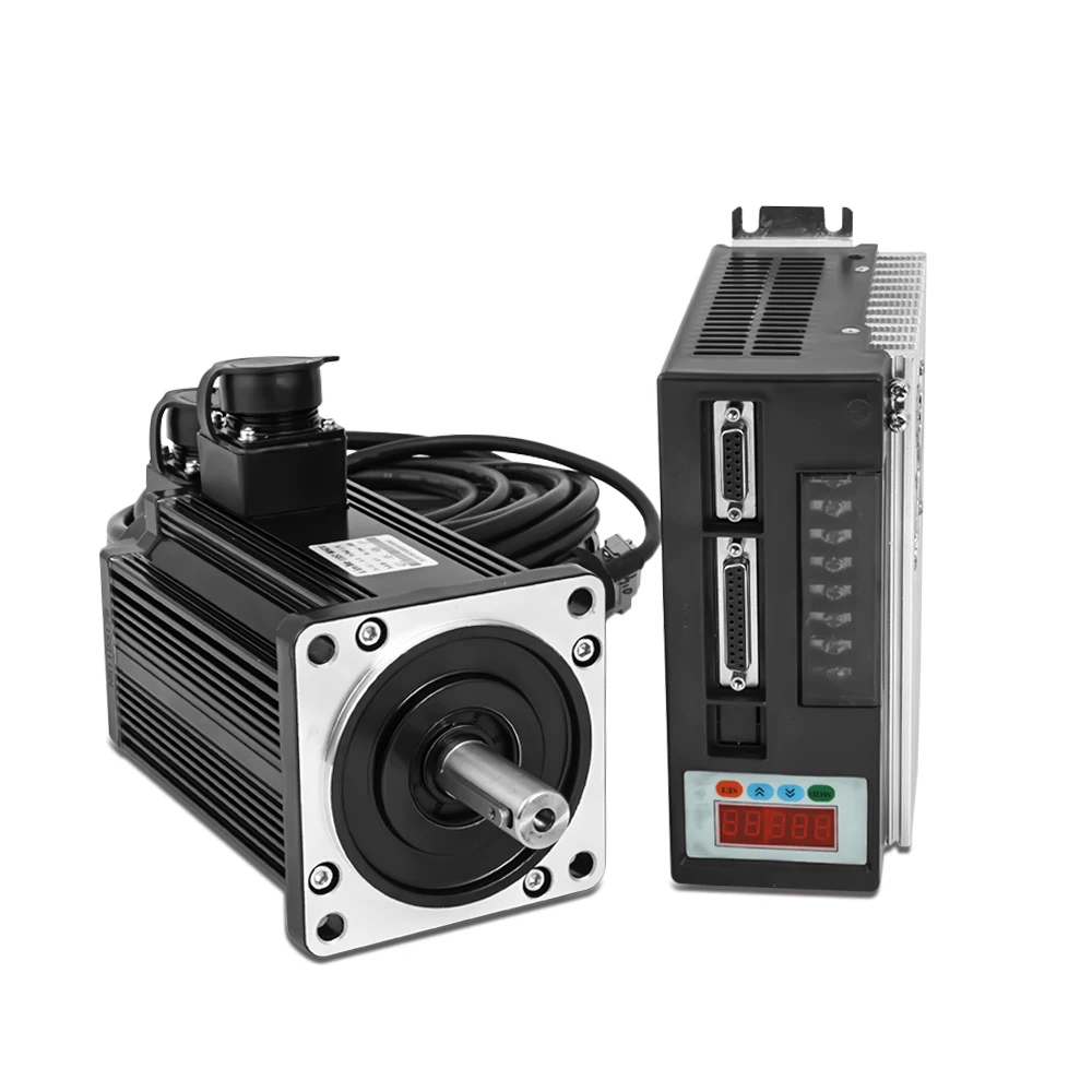 90ST-M04025 1KW 220V AC Servo motor 4N.M. 2500RPM Single Phase AC Drive Permanent Magnet Matched Driver Set  High Quality