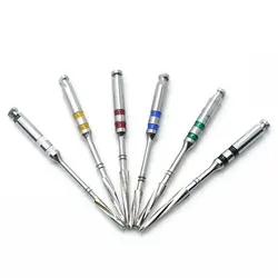 Brocas de metal Aleadeiras para Parafuso Fornecedores, Vários Tapers, Materiais Dentários, Ferramenta Dentista, Instrumento, 6pcs por caixa