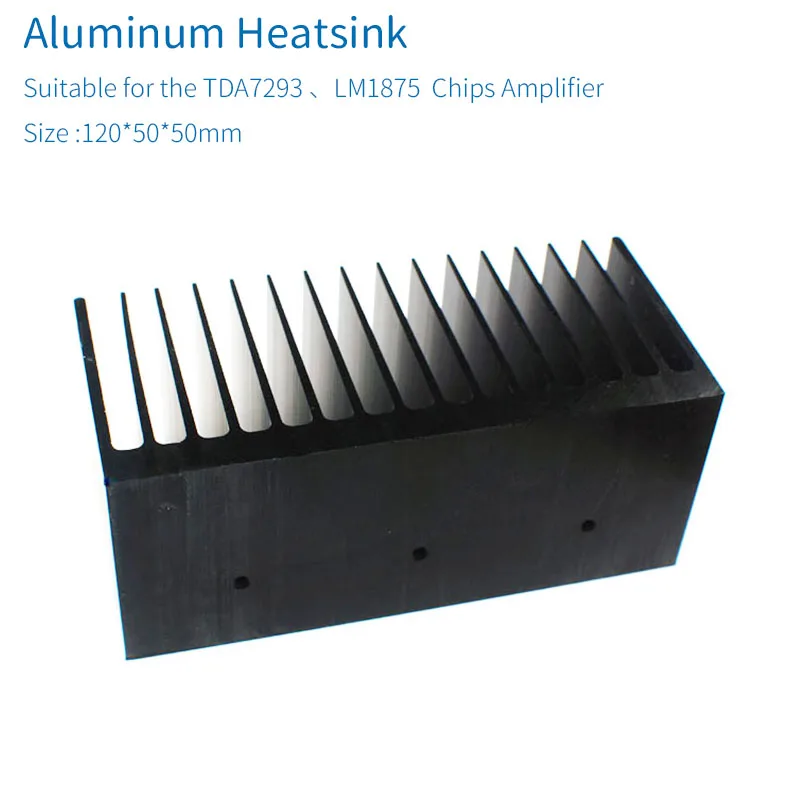 UNISIAN 1PC Aluminum Heatsink  IC Heat Sink Electronic Chip Radiator Cooling cooler For TDA7293 LM1875 Other Chips 120*50*50mm