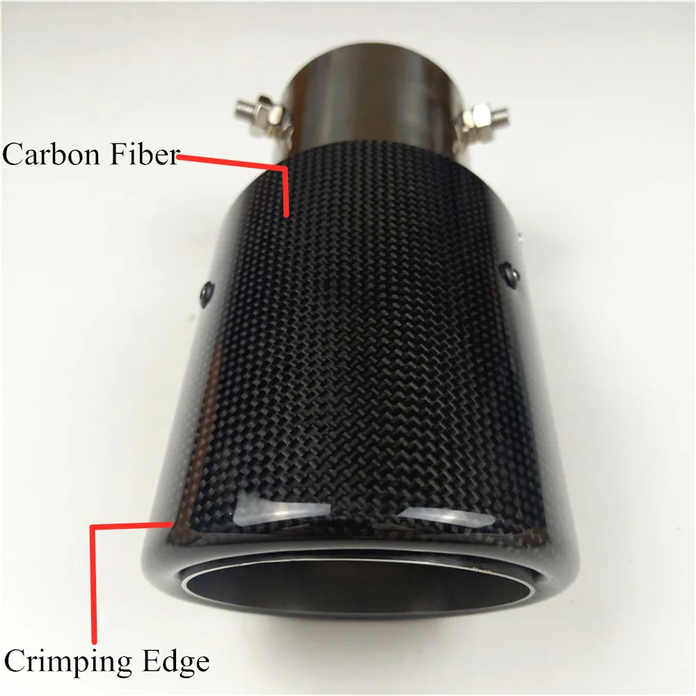 Car Rear Exhaust Systems For Akrapovic Exhaust Pipe Angle adjustable Carbon Fiber Muffler Tip Tailpipes Glossy Black Nozzles