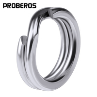 Fishing Split Rings 50~200Pcs Stainless Steel Lure Rings Saltwater Terminal Tackles Split Rings Fishing Connectors Snap Rings