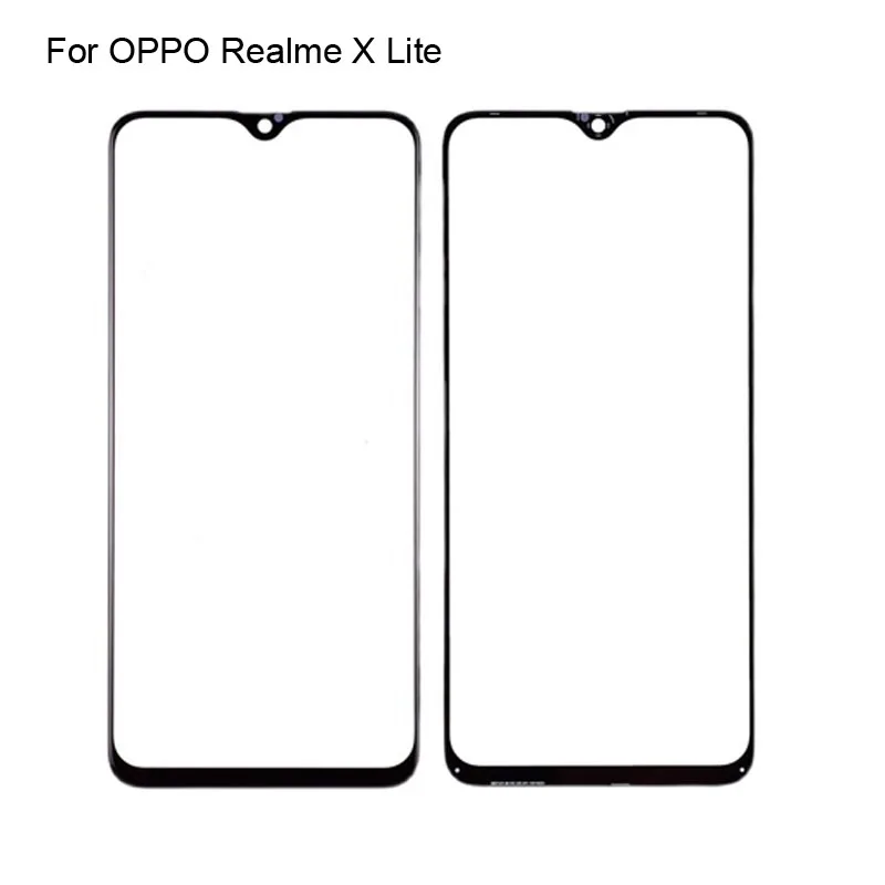 

2 шт. для OPPO Realme X Lite переднее ЖК-стекло объектив сенсорный экран для RealmeX Lite Сенсорная панель внешнее стекло экрана без гибкости