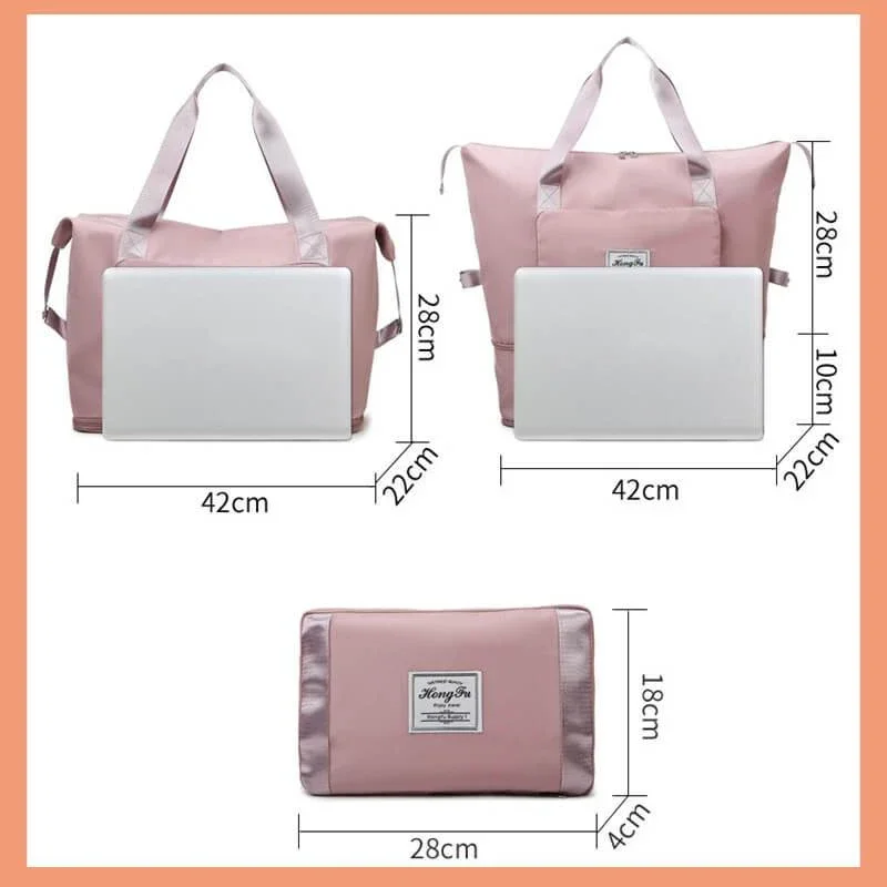 Bolsa de viaje plegable de gran capacidad para mujer, bolso de mano de gran capacidad, conjunto de lona para hombre y mujer, envío directo