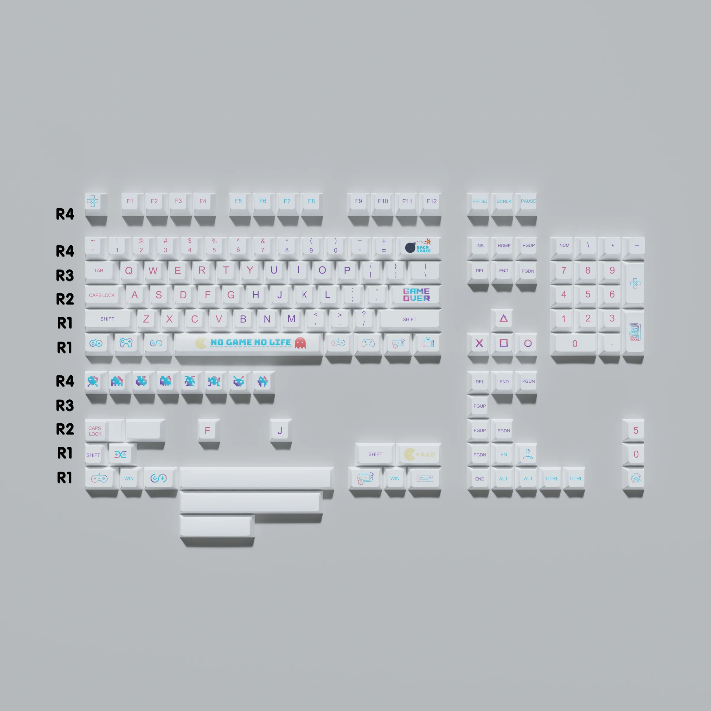 

1 Set PBT Dye sublimation Keycaps For MX Switch Mechanical Keyboard Electronic Game Key Cap Cherry Profile 3U 6.0U 6.5U Spacebar