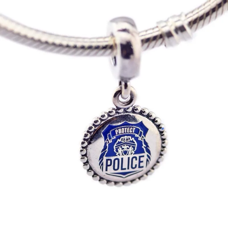 

Charms 925 Silver Beads For Jewelry Making Police Dangle Charm Fits Woman DIY Bracelets Fashion Female Jewelry