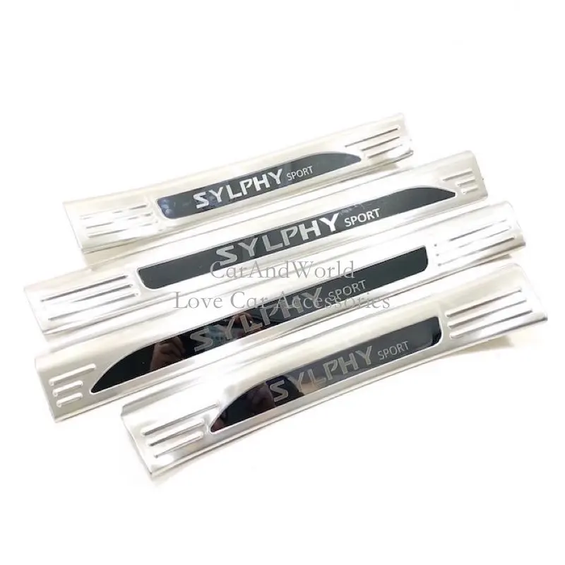 

For Nissan Sylphy 2019 2020 Stainless Steel Door Sill Guard Cover Door Scuff Plate Welcome Pedal Trim Decoration Car Accessories