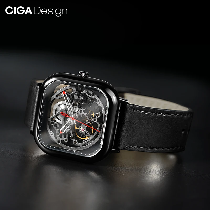 Dao Cắt CIGA Thiết Kế Chính Hãng Dây Da Dây Đeo Đồng Hồ Phụ Kiện Cho Dao Cắt CIGA Tự Động Hollowing Cơ Z Của Tôi Series 22Mm Đồng Hồ