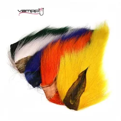 Vampfly 1PC Dyed Deer Tail Hair Fur Bucktails For Jigs Salmon Fly Tying Saltwater Streamers Fly Wing Tail Fly Tying Materials