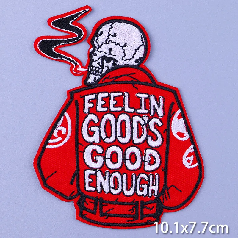 Freddie Mercury Badge Rock Band Patches bordados em roupas Punk Crânio Roupas Hippie Ferro em remendos para emblemas de roupas