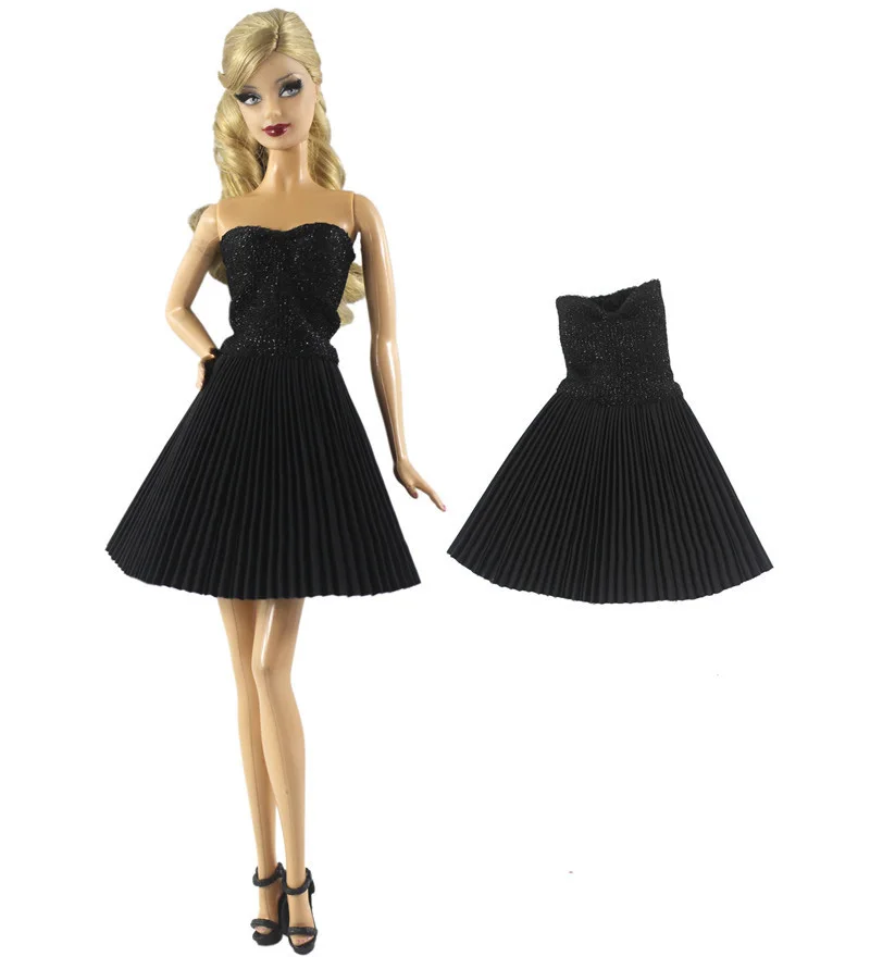 Handmade Fashion Doll Clothes Black Series Skirts Party Skirts Formal Dress Elegant Doll Dresses for 1/6 Doll Accessories