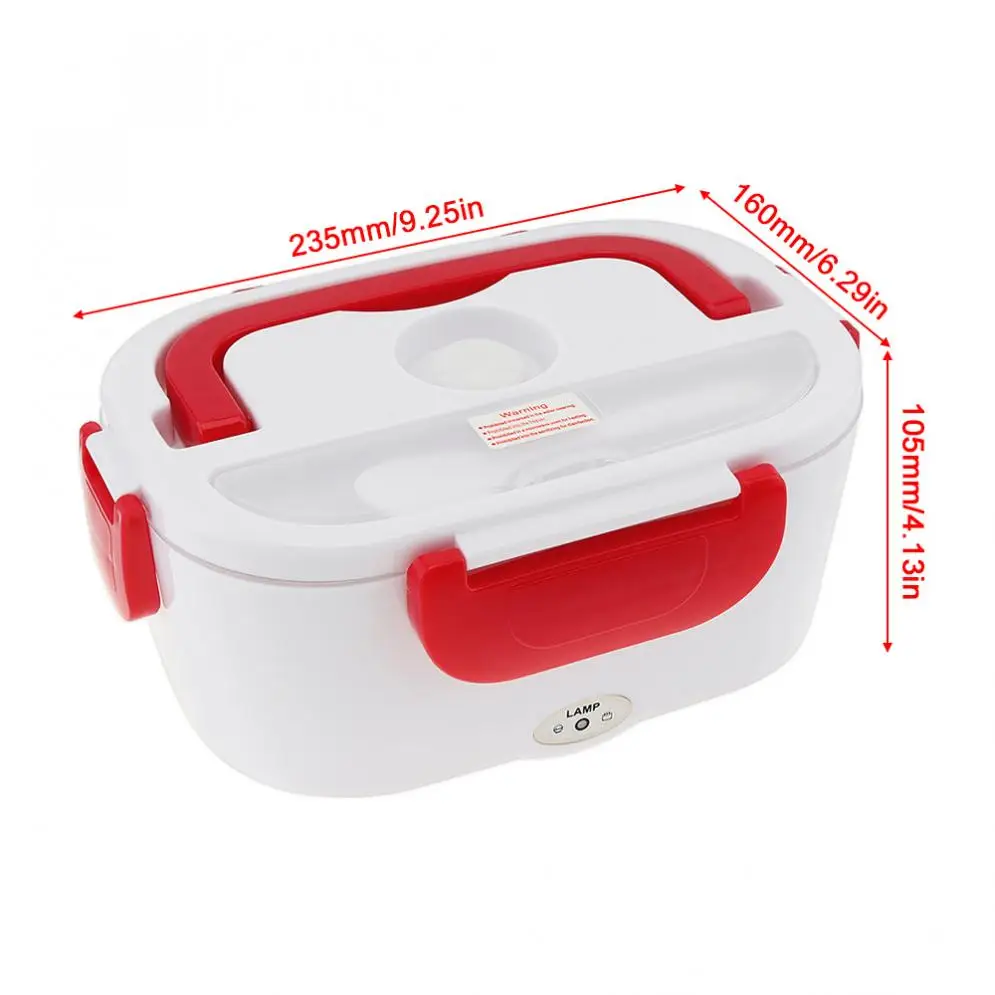 12V 1.5L Split-type Portable Food Warmer Heating Keeping Electric Lunch Box with Spoon / 12V Charging Line for Car