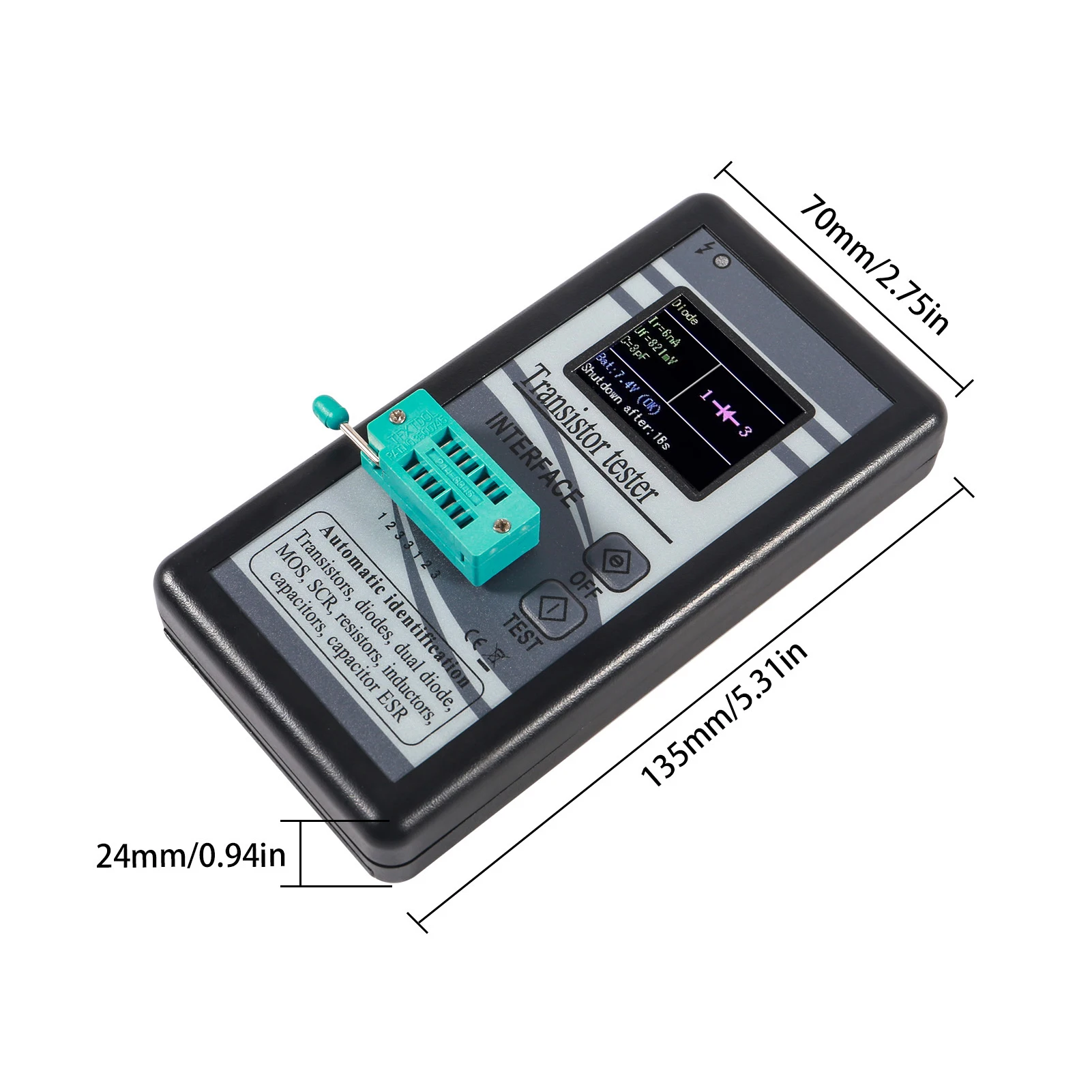 M328 Multi-Purpose transistor tester Components Tester Diode Triode Capacitance Inductance Multimeters