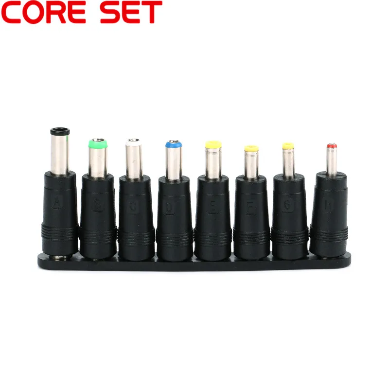 8Pcs/Set DC Multi Types to 5.5*2.1mm Power Plug Converter Adapter For Laptop etc