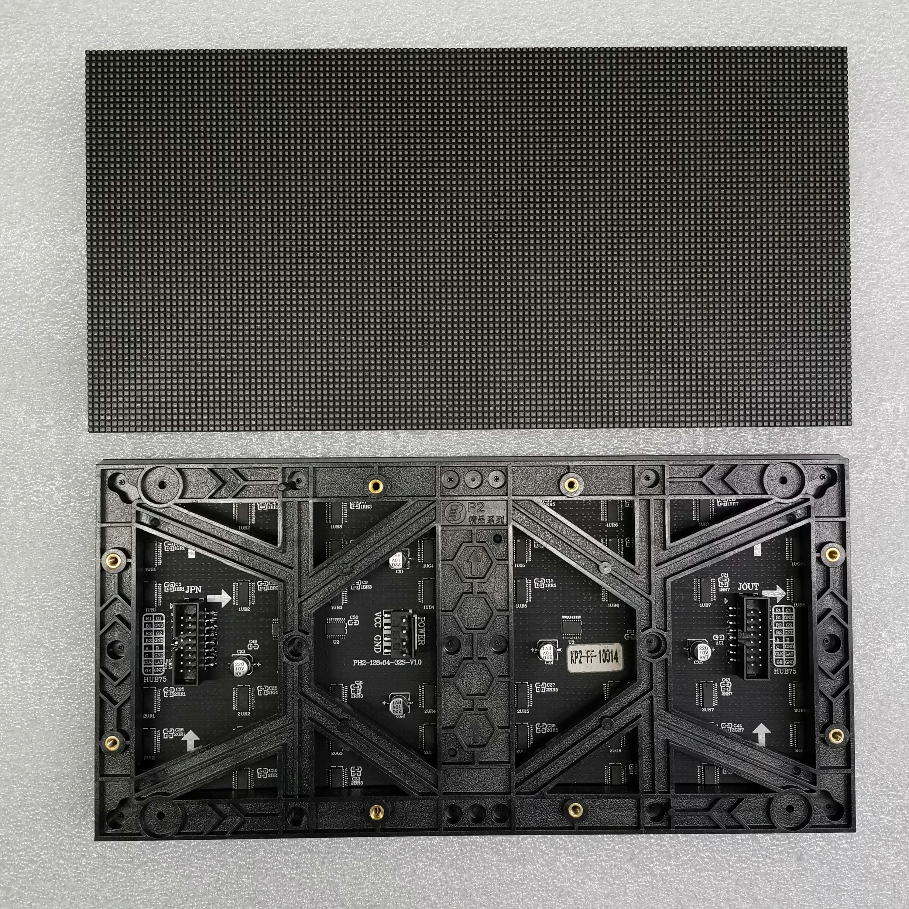 P2 LED Matrix Unit Board 128*64 Pixels 1/32 Scan SMD1515 Indoor Full Color Display Module 256*128mm