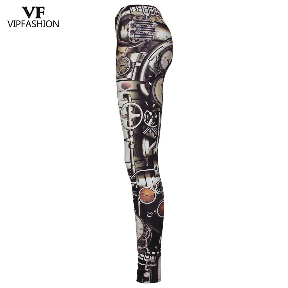 VIP FASHION 2024 New Fashion Steam Punk 3D Printed Armor Battlesuit For Women Legging Gym Fitness Leggin