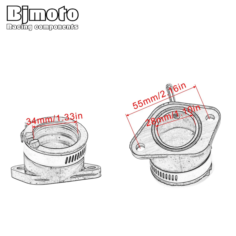 CH 250 Motorcycle bike 16210-KS4-840 16210-KM1-010 Carb Intake Carburetor Interface Adapters For Honda CH250 Elite CN250 Helix