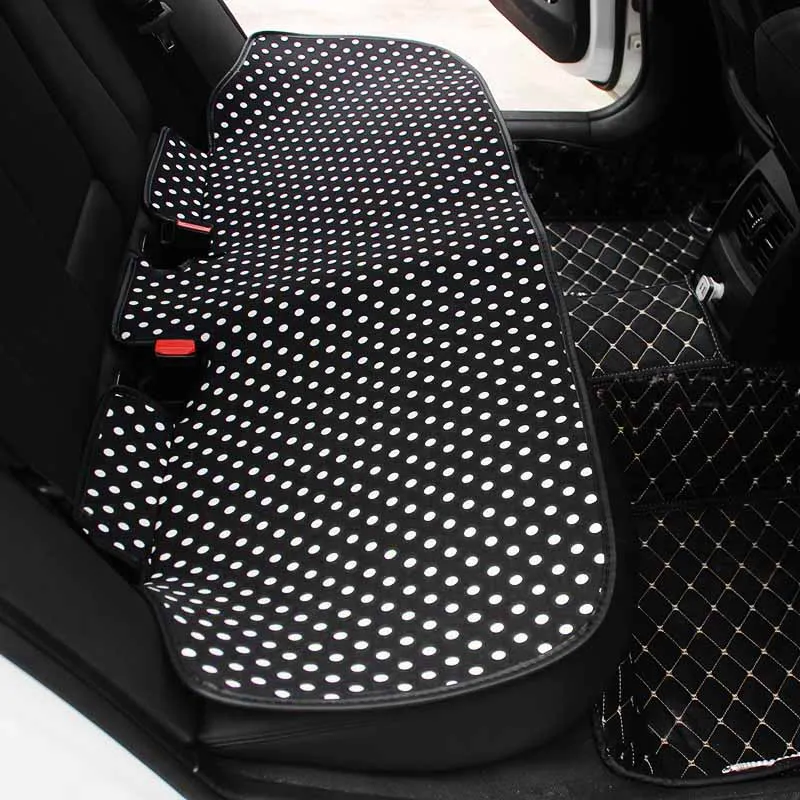 Classic Polka Dot Car Seat Cover Interior Accessories Universal Cotton Auto Seat Cushion Pad Four Seasons Car Mats for Women