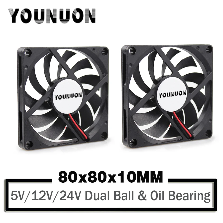 80MM 5V USB 80x80x10mm 8cm 5V 12V 24V 8010 2PIN 3PIN Brushless DC Cooling Cooler PC CPU Computer Case  Fan Cooler