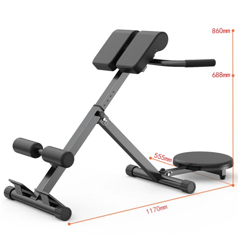 Height-Adjustable Home Roman Chair Bench Fitness Equipment Goat Push Up Waist Abdomen Machine Back Muscle Trainer