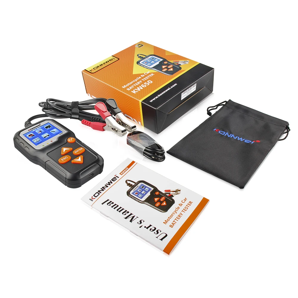 KONNWEI KW650 12V/6V 車用バッテリーテスター