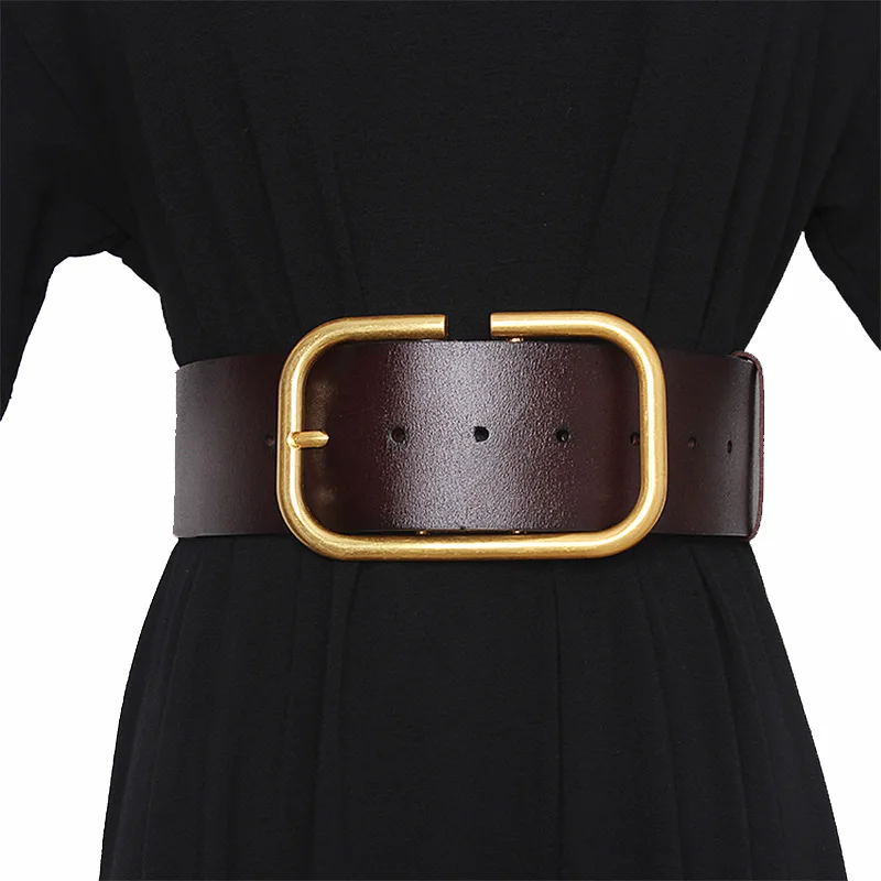 Ceinture Corset Large en Cuir group pour Femme, Design de Luxe, en Métal, Accessoires de Robe, Nouvelle Mode 2020