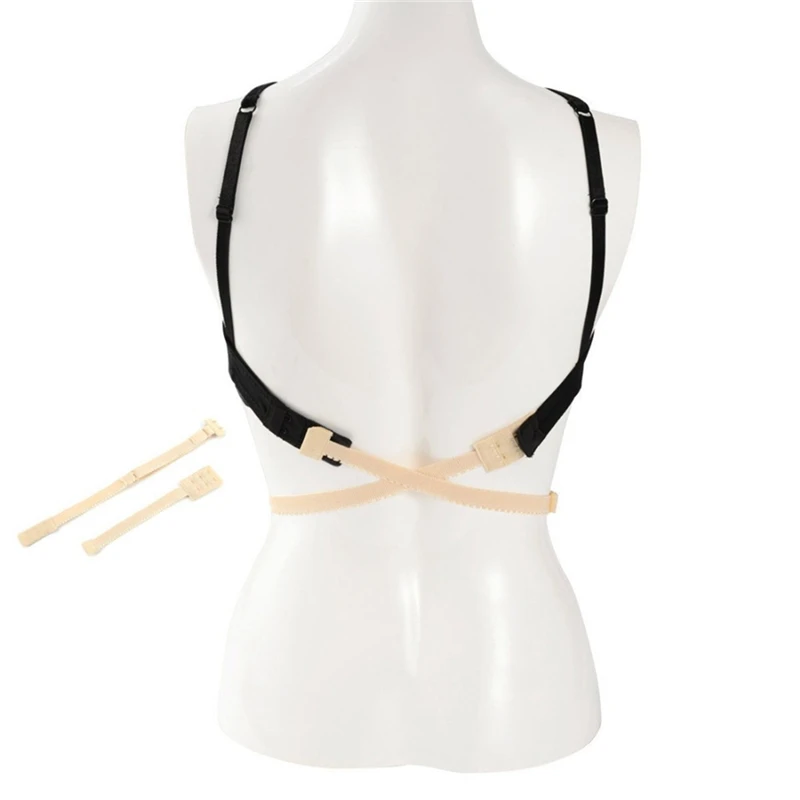 2 Pcs Low Back Backless Bra Strap Adapter Converter Fully Adjustable Extender Hook New Bra Strap Accessories