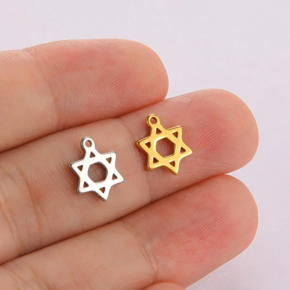 5 teile/los DIY Charms für Ohrring Halskette Armband Musik Note Baum Mond Stern Edelstahl Anhänger für Schmuck Machen Erkenntnisse – Detail 10