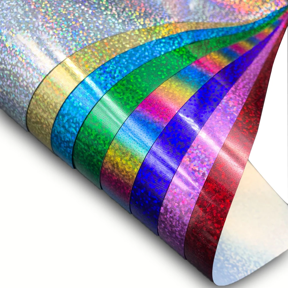 8pcs 20x25cm Bundle Holographic Heat Transfer Vinyl Iron On Tshirt Clothing and Other Fabric Xmas Home Decoration DIY for cut