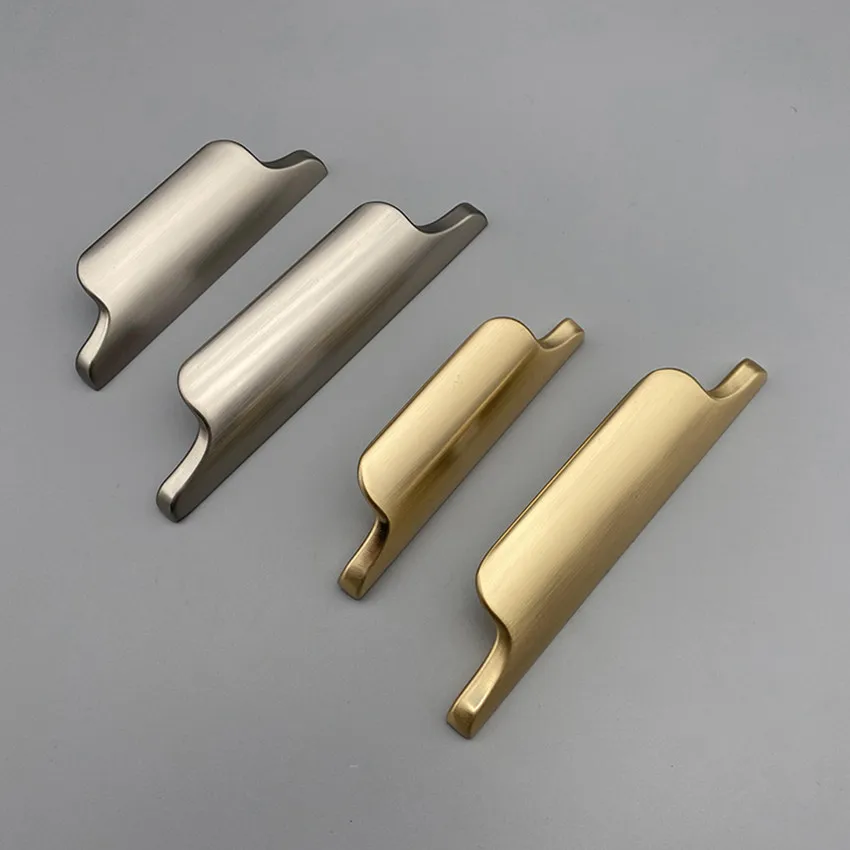 96 128 mm modern simple stain brass kitchen cabinet drawer pull handle stain nickel cabinet cupboard handle knob 5