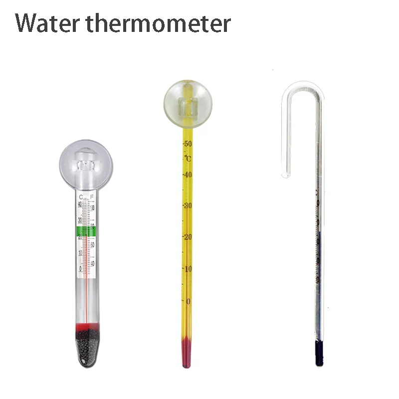 Aquarium thermometer diving glass fish tank thermometer accessories water temperature measurement waterproof suction cup