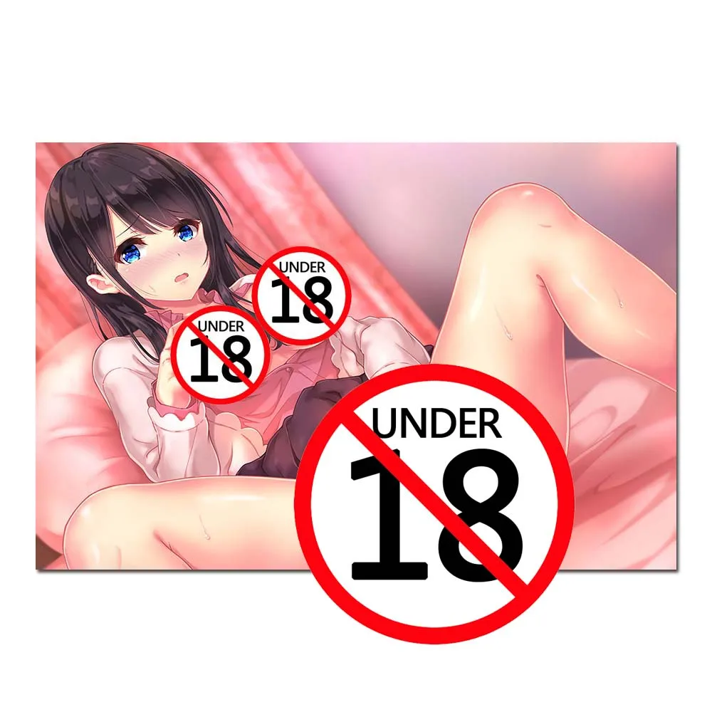 Manga Anime Sexy Young Girl Canvas Poster Print Hentai Wall Art Painting for Living Room Aesthetic Decor