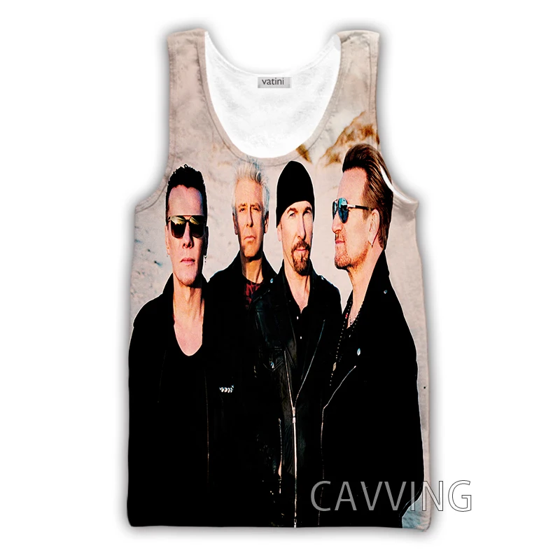 

CAVVING 3D Printed U2 Band Tank Tops Harajuku Vest Summer Undershirt Shirts Streetwear for Men/women V01