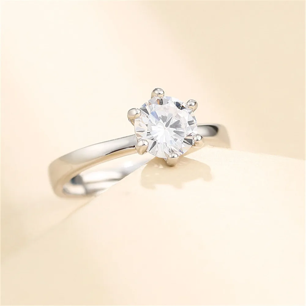 Ring Blank for 3.5mm/4.5mm/5.5mm/6.5mm/7.5mm Round Faceted Gemstones Gold Plated 925 Silver Adjustable Ring Setting