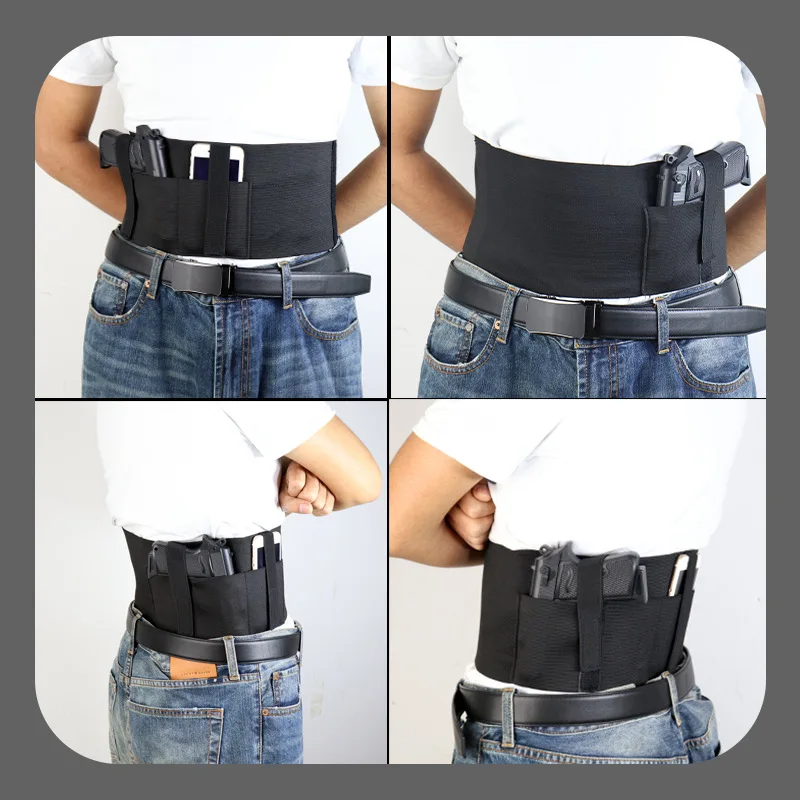 Outdoor Multi-functional tactical gun cover belt left and right universal high elastic waist seal invisible waist cover