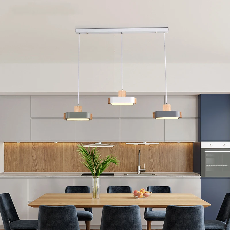 

Modern Led Pendant Lights 100cm Adjustable Hanging Wire Green Grey White for Living Room Kitchen Dining Room Interior Lighting