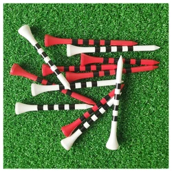 New golf tees 100 pz/pacco Bamboo tee 2.76/3.27in 4 strisce nere bianco nero colori 7 volte più forti delle magliette in legno dropship