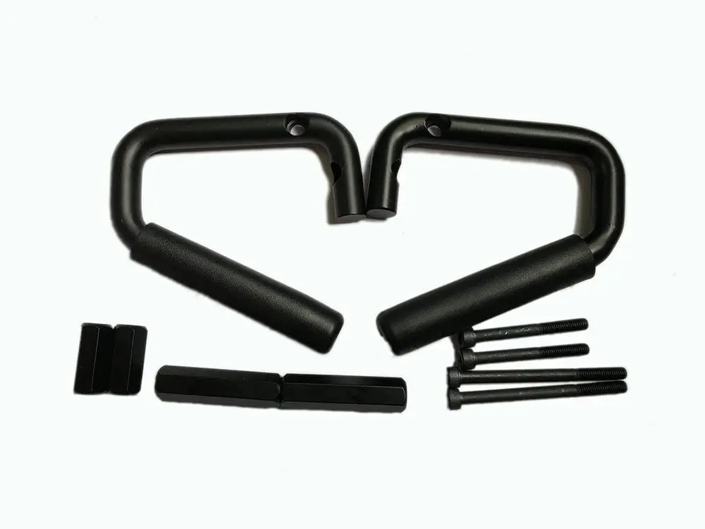 Front Grab Handle Bar Kit Solid Steel Black For 2007-2017 J eep Wrangler Sahara Rubicon Jk JKU 2 4 Door