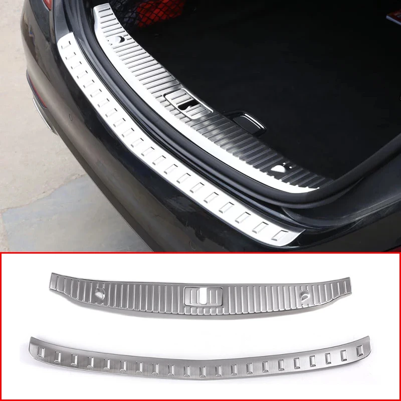 

For Mercedes Benz S Class W222 S320 S400 Stainless Rear Bumper Inner/outside Sill Plate Threshold Protector Cover Trim Sticker