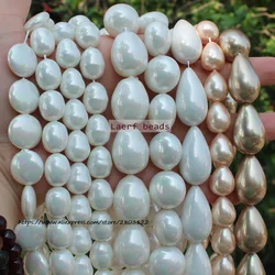 White Shell Pearl Water-Drop Oval Many shapes  ,For DIY Jewelry Making ! Necklace ,Bracel