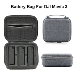 3pcs Batteies Storage Bag for DJI Air 3S/Mavic 3/3 Pro/Classic Drone Battery Travel Shockproof Carrying Case Handbag Accessories