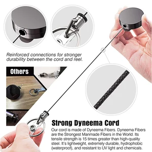 Retractable Keychain of the Metal Wire, pull the emblem spool, identification harvester, name tag card holder, recoil chain clips, outdoor key ring 8 Main Sales Identification Crach - №2