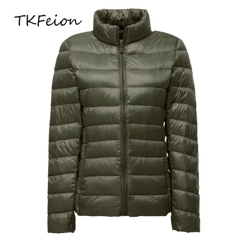 

Spring/Autumn Duck Down Jacket Female Ultra Light Down Jacket Feather Jacket Women's Overcoat Windbreaker Coats Parkas Armygreen